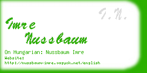 imre nussbaum business card